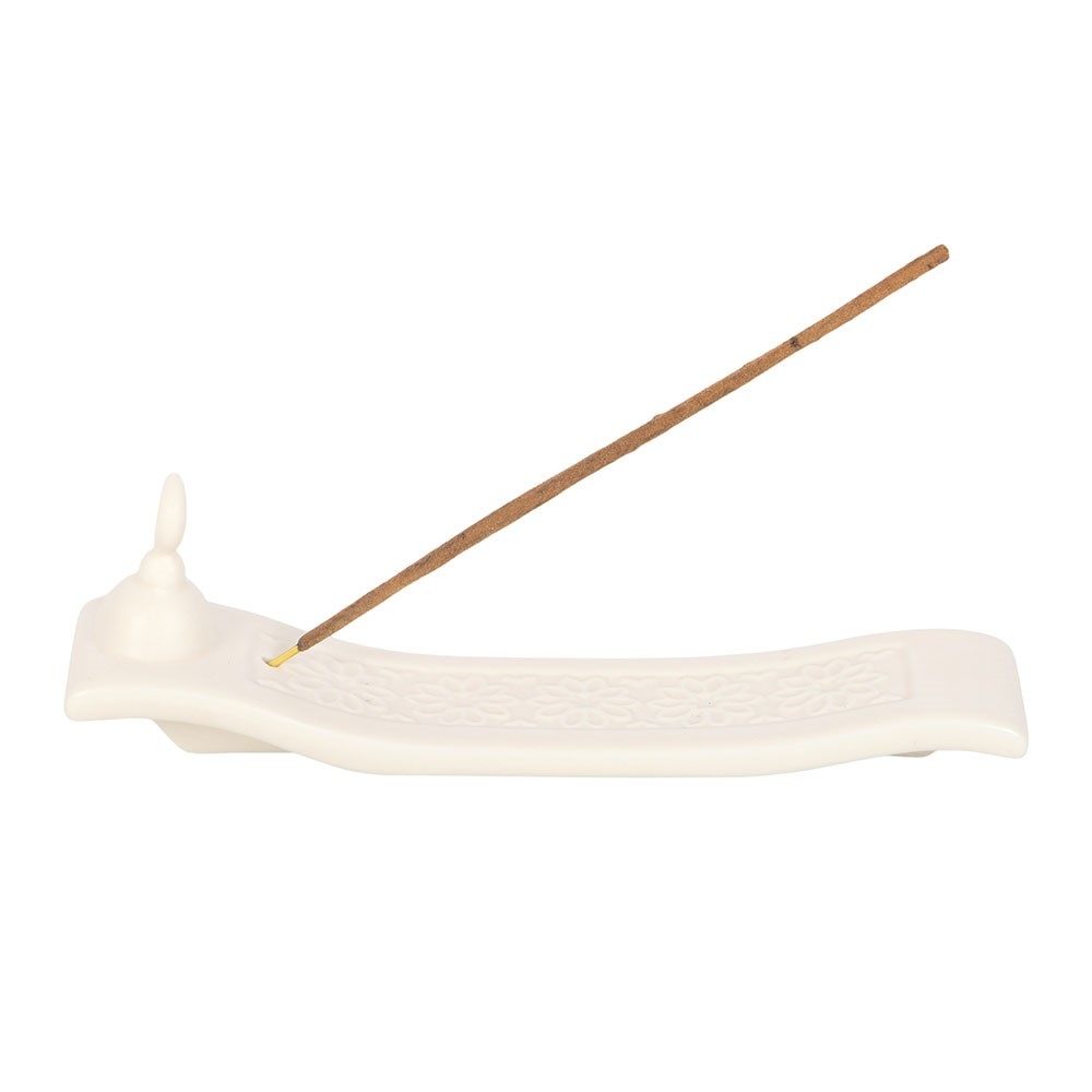 Something Different - Geometric Crescent Moon Incense Ash Catcher Incense holder - Cream